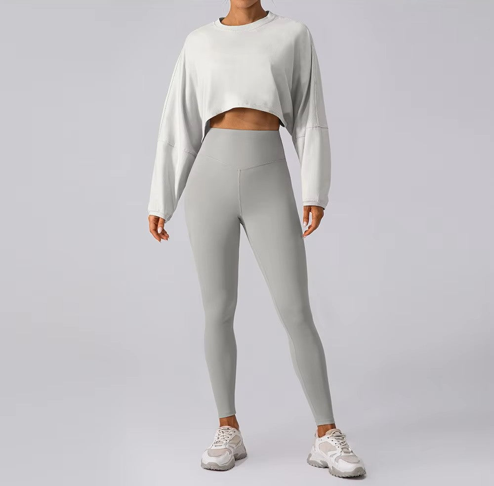 Serenity Yoga Long-Sleeve Crop Top