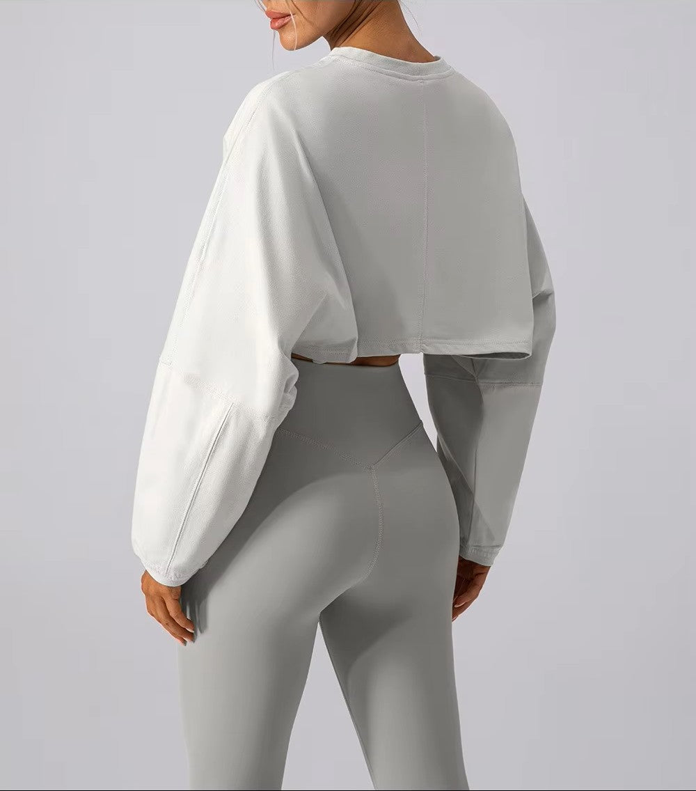 Serenity Yoga Long-Sleeve Crop Top