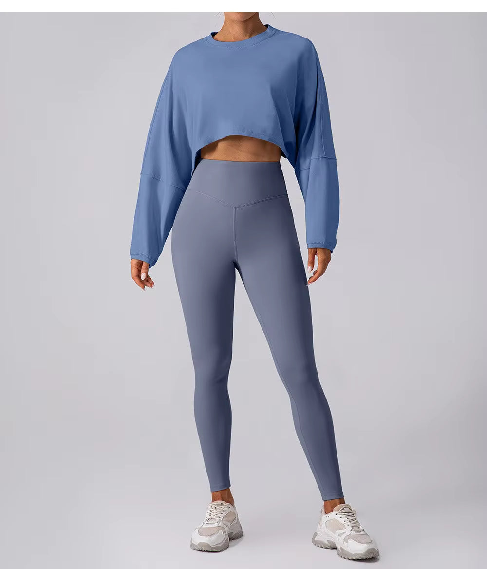 Serenity Yoga Long-Sleeve Crop Top